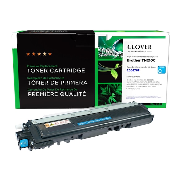 Cig Clover Imaging Remanufactured Cyan Toner Cartridge for Brother TN210 200470P - main